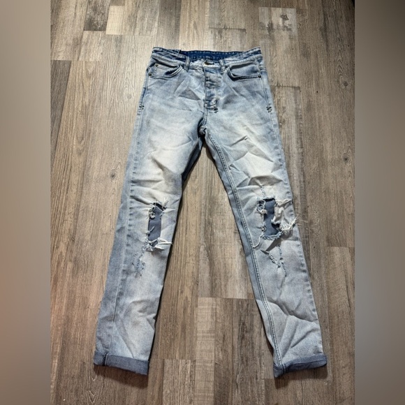 Ksubi Blue Skinny Distressed Jeans